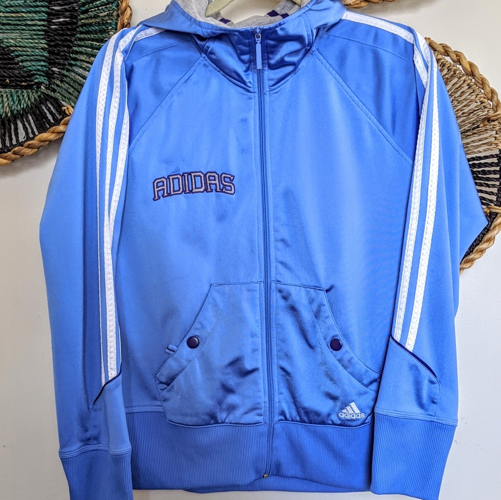 ❤️ 3/$25 Retro Adidas Track Jacket Full Zip Up - Picture 3 of 8